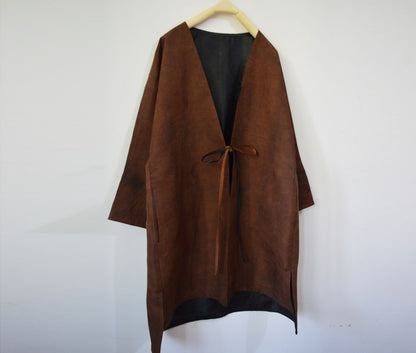 Reversible Mud Silk Dust Coat co0205 A252