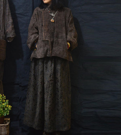 edoa Mud Tussah Silk Corduroy Jacket 