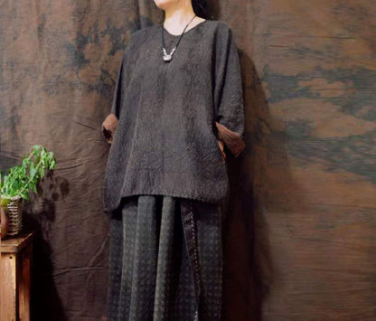edoa Reversible Mud Silk Cloque Top