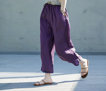 edoa High Counted Ramie Crop Pants