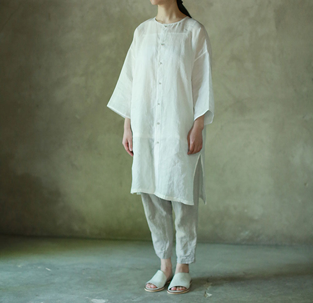 edoa Minimalist Super Thin Ramie Linen Top