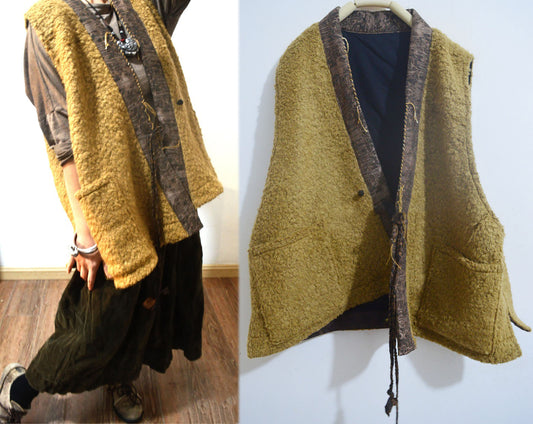 edoa Fleece Hanfu Vest