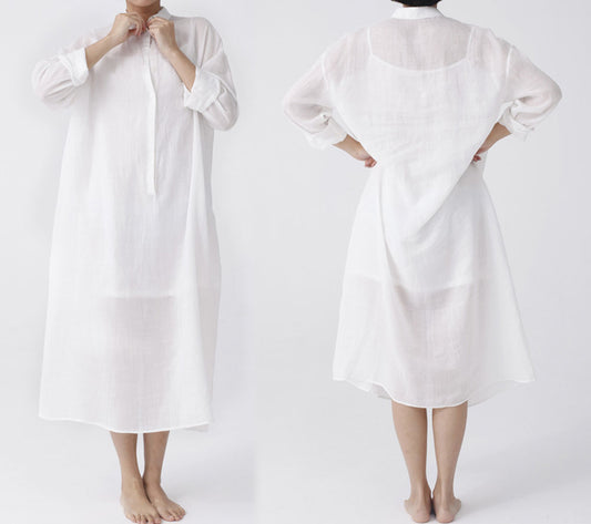 edoa Supersized Boyfriend Long Sleeve Shirtdress