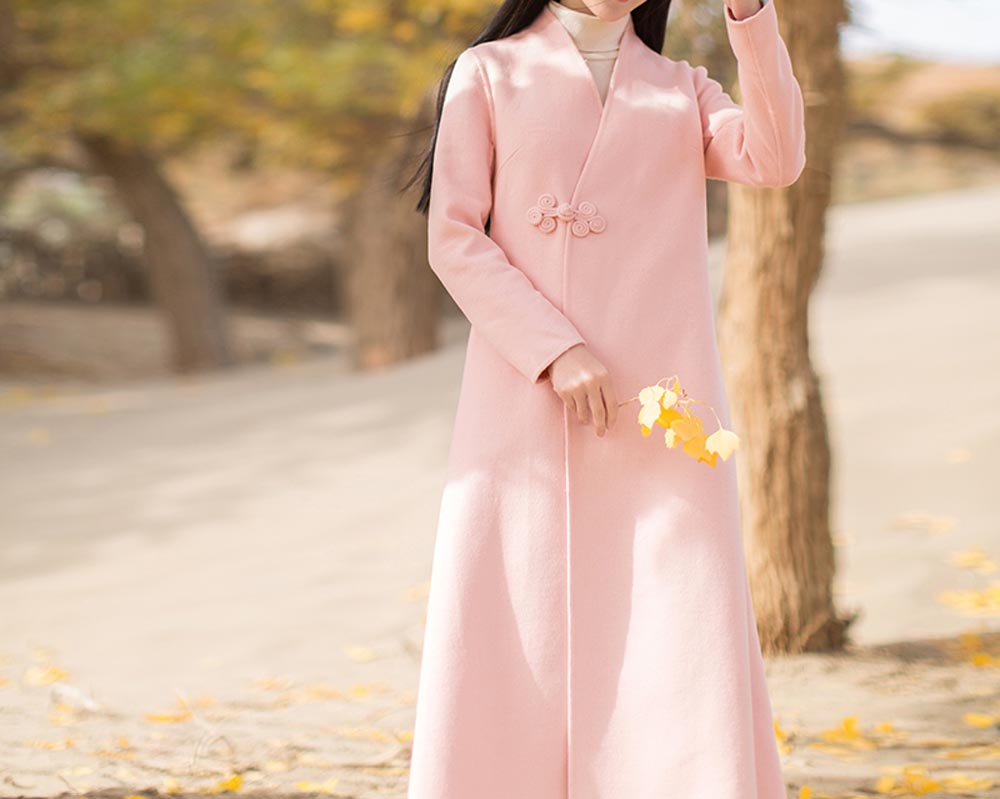 edoa Winter Double Woven Wool Long Coat