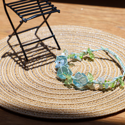 edoa Ethereal Blue Butterfly Braided Bracelet