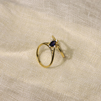 edoa Two-Finger Switching Duo Gemstone Ring