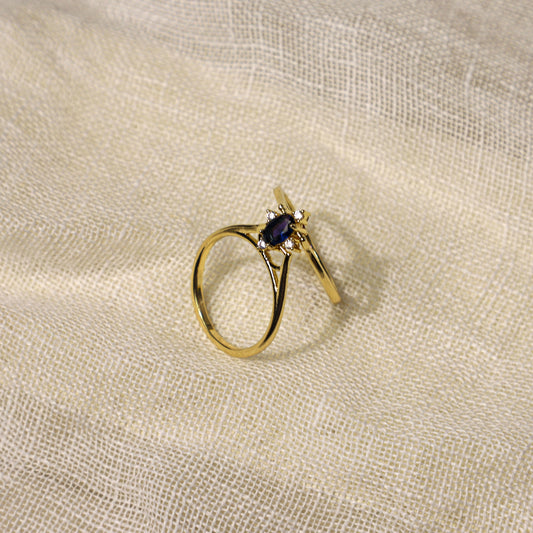 edoa Two-Finger Switching Duo Gemstone Ring