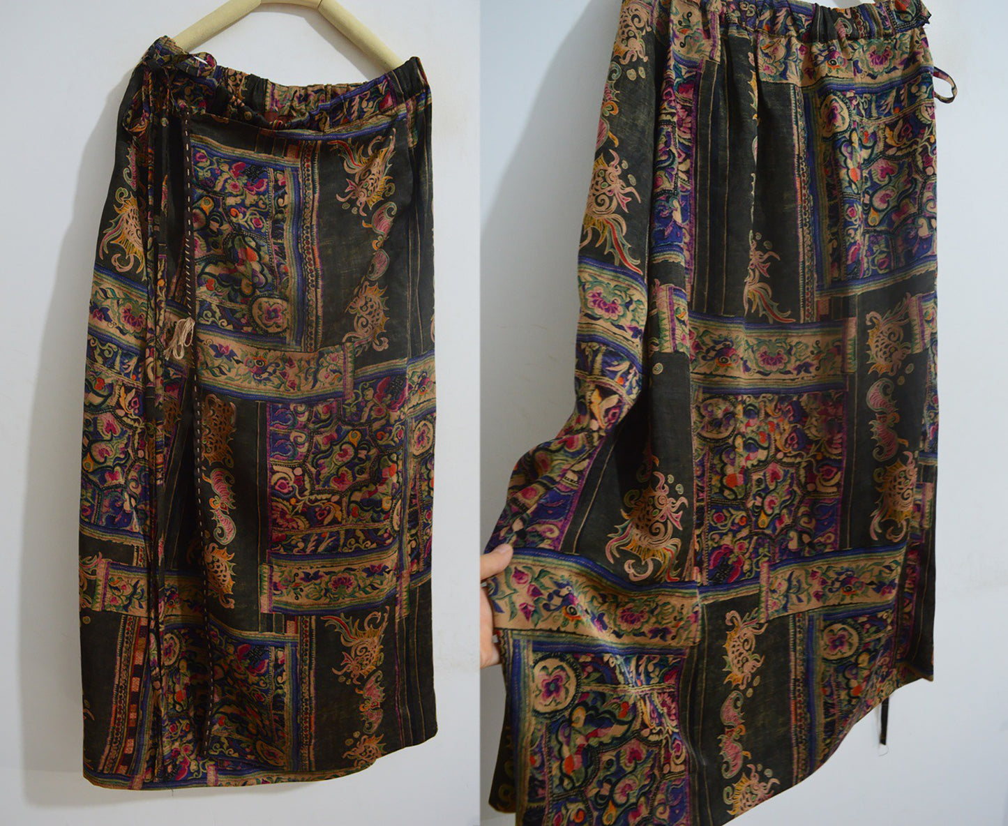 Printed Mud Silk Wrap Skirt sk0037 X277