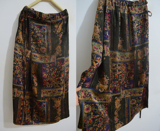 Printed Mud Silk Wrap Skirt sk0037 X277