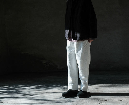edoa White Hemp Padded Pants