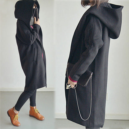 Halloween Sorcerer Hooded Wool Coat co0089 316
