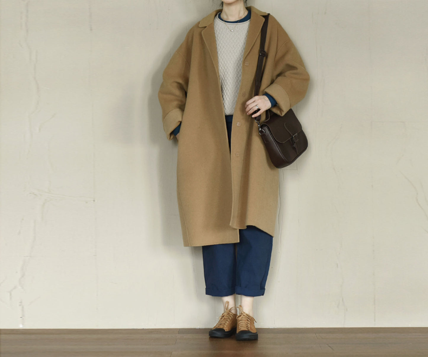 edoa Oversized Double-faced Wool Coat 