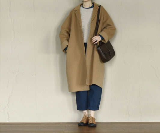 edoa Oversized Double-faced Wool Coat 