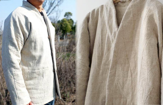 edoa Linen Cotton Blend Padding Jacket 