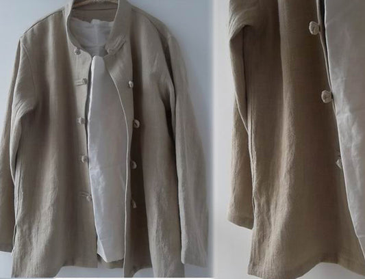 edoa Long Sleeve Stand Collar Jacket 