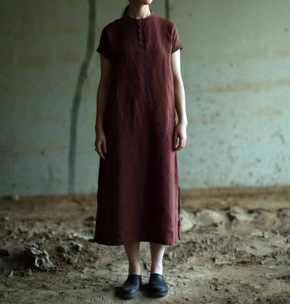 edoa Simplicity Linen A Line Dress