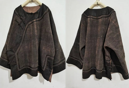 Oversized Mud Tussah Silk Modified Qipao to0262 X028