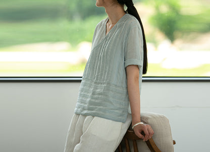 High Counted Ramie Shirt to0136 E035