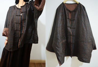 Cracked Mud Silk Chinese Jacket ja0054 X105