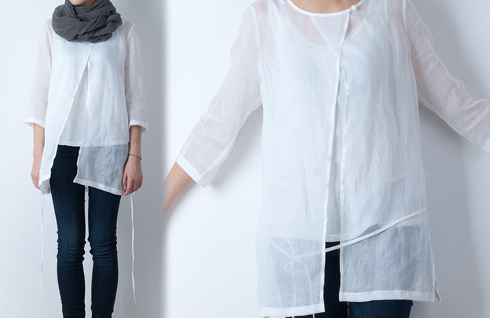 edoa Ramie Gauze Blouse