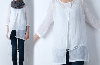 edoa Ramie Gauze Blouse