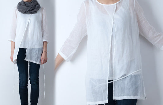 edoa Ramie Gauze Blouse