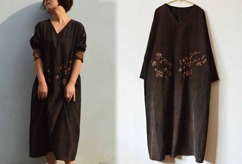 Maxi Distressed Mud Silk Dress dr0379 348