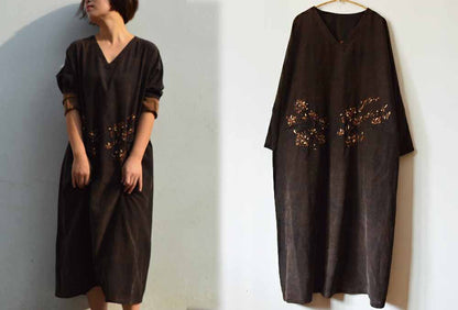 Maxi Distressed Mud Silk Dress dr0379 348