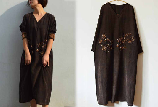 Maxi Distressed Mud Silk Dress dr0379 348