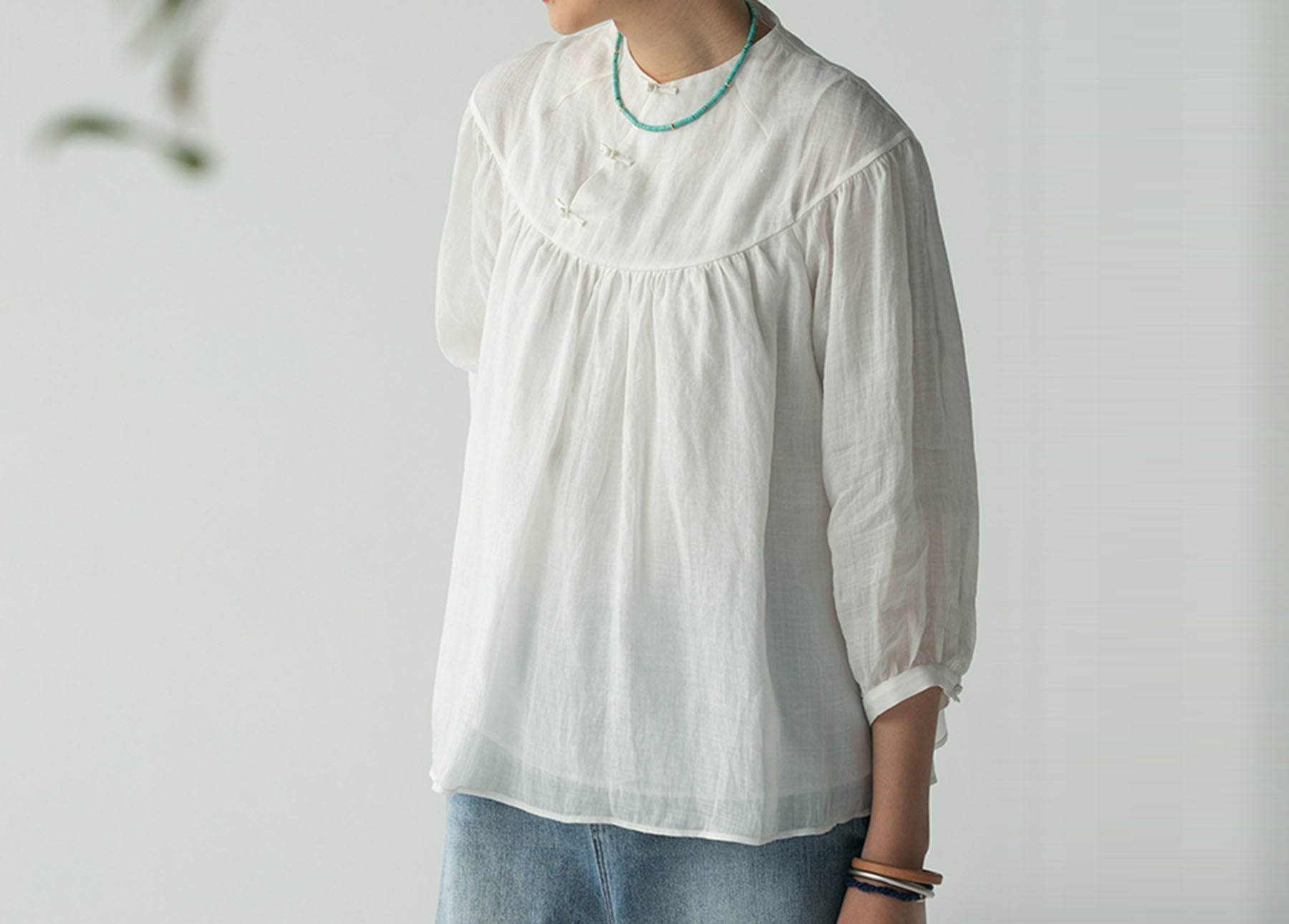 edoa Ramie Flared Top 