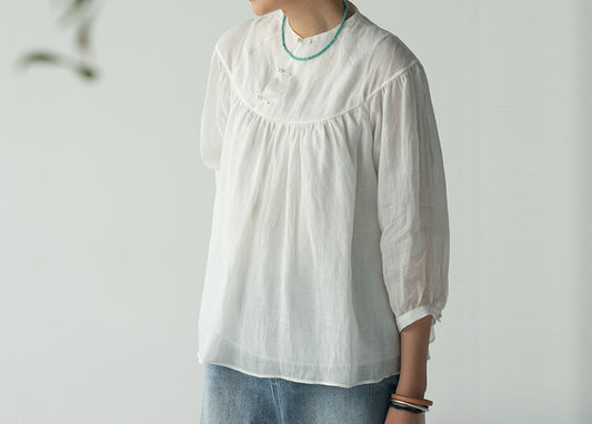 edoa Ramie Flared Top 