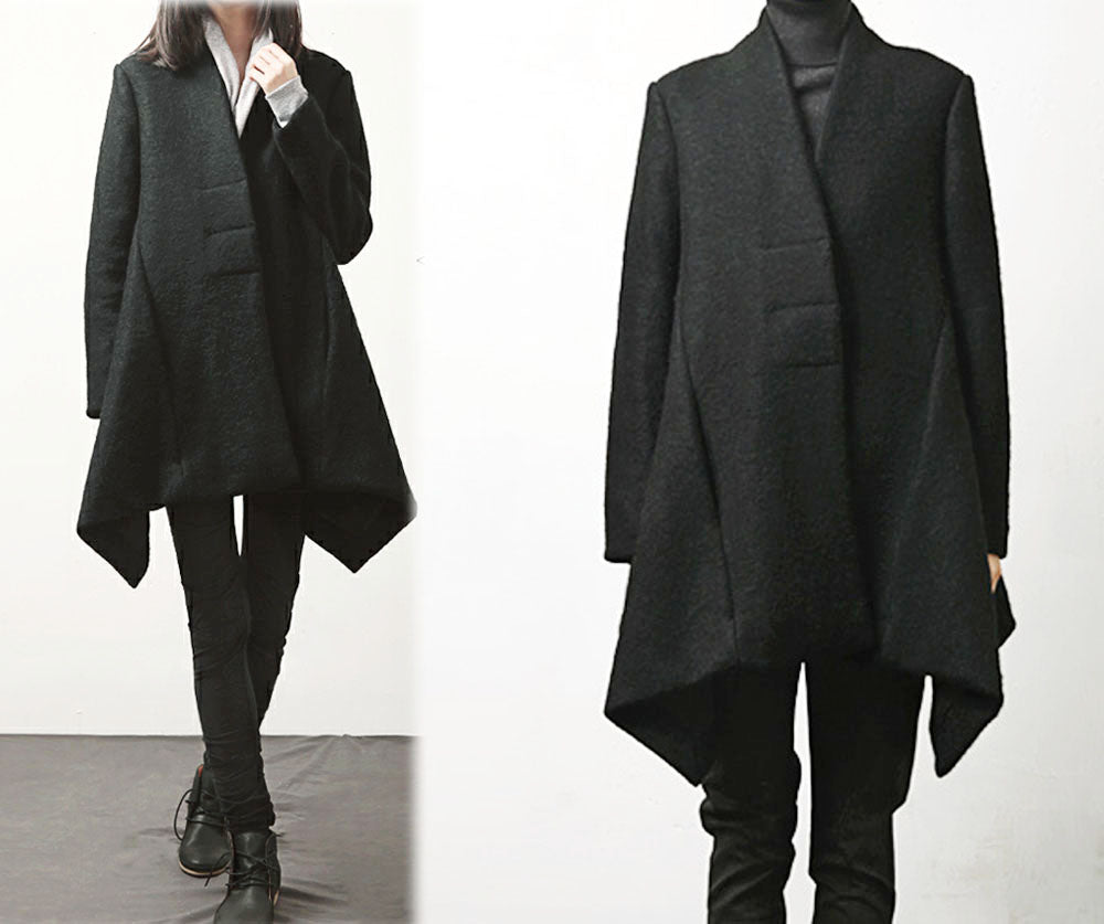 edoa Wool A line Trapeze Coat