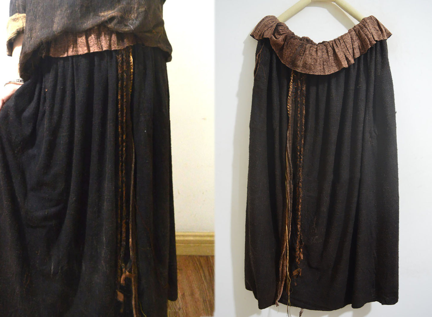 Reversible Mud Tussah Silk Bud Skirt sk0018 X244