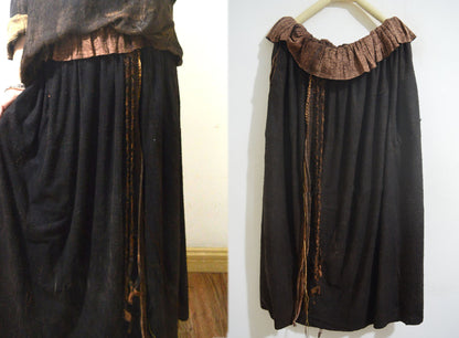 Reversible Mud Tussah Silk Bud Skirt sk0018 X244