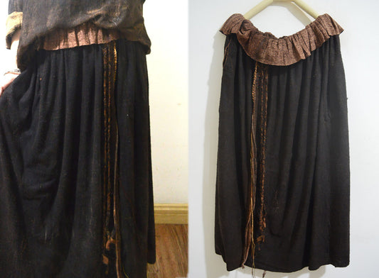 Reversible Mud Tussah Silk Bud Skirt sk0018 X244