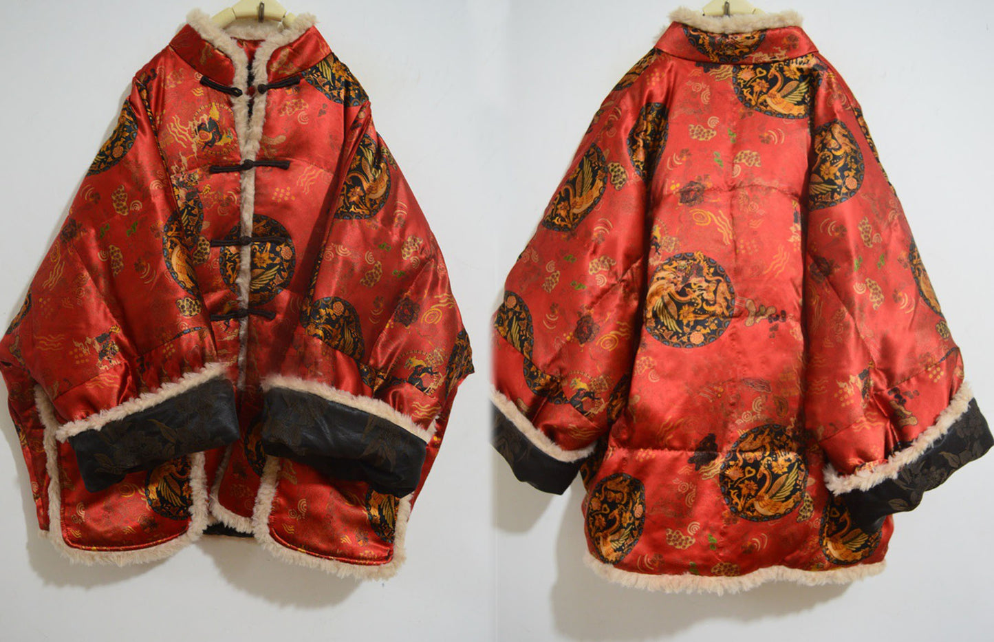 edoa Mulberry Silk Goose Down Chinese Coat