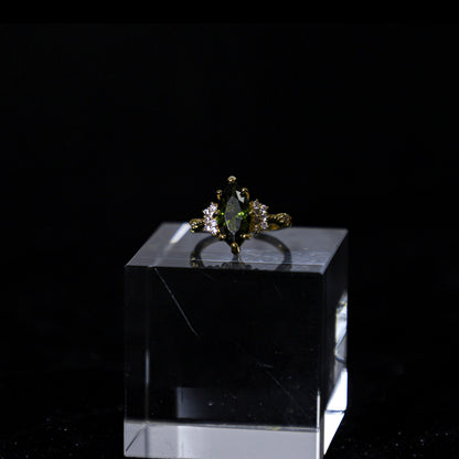 edoa Marquise Peridot Forest Ring