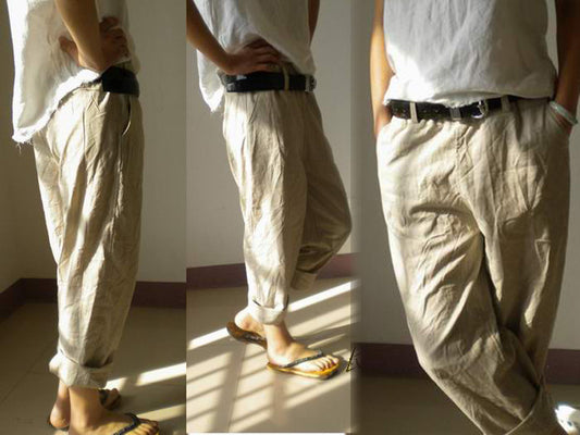edoa Slightly Tapered Linen Pants