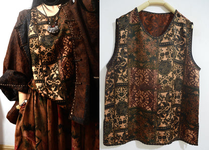 Reversible Printed Mud Silk Tank Top to0150 X274