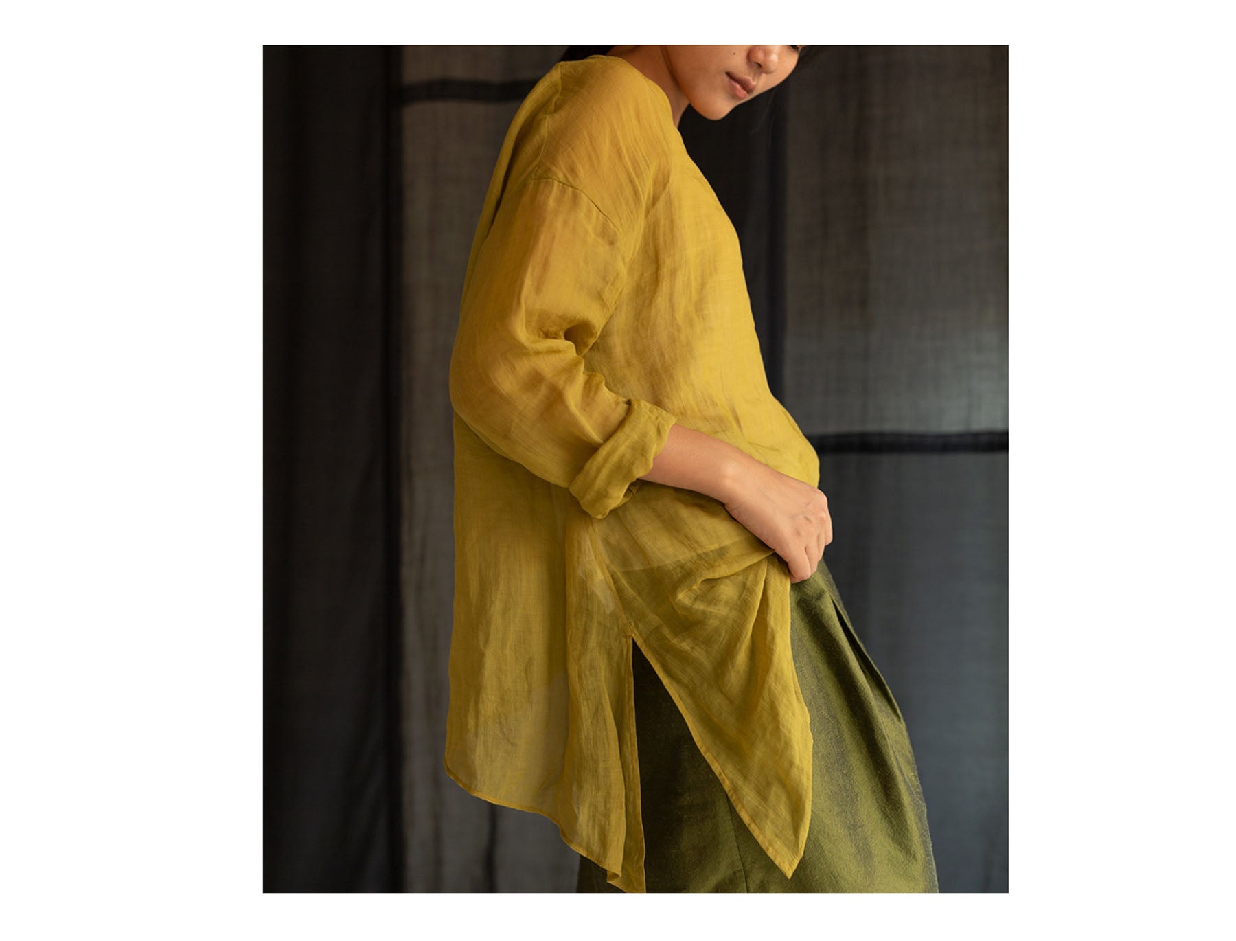 edoa High Counted Ramie Tunic