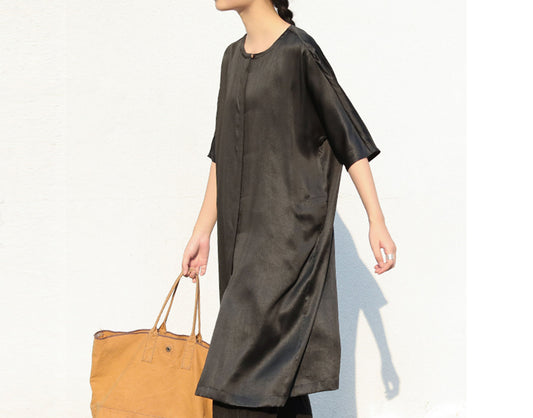 edoa Mud Silk Button Down Shirt 