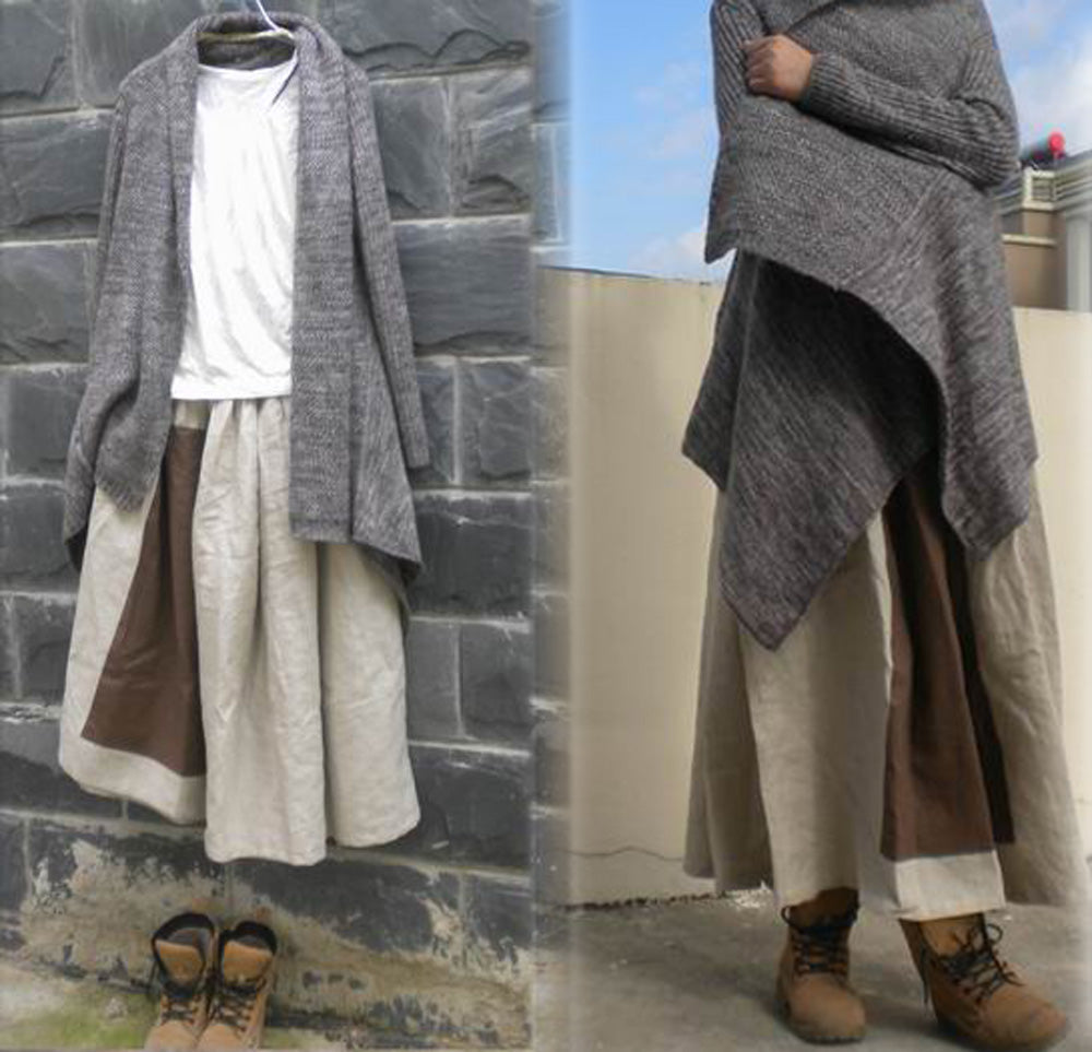 edoa Color Block Maxi Skirt