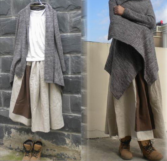 edoa Color Block Maxi Skirt