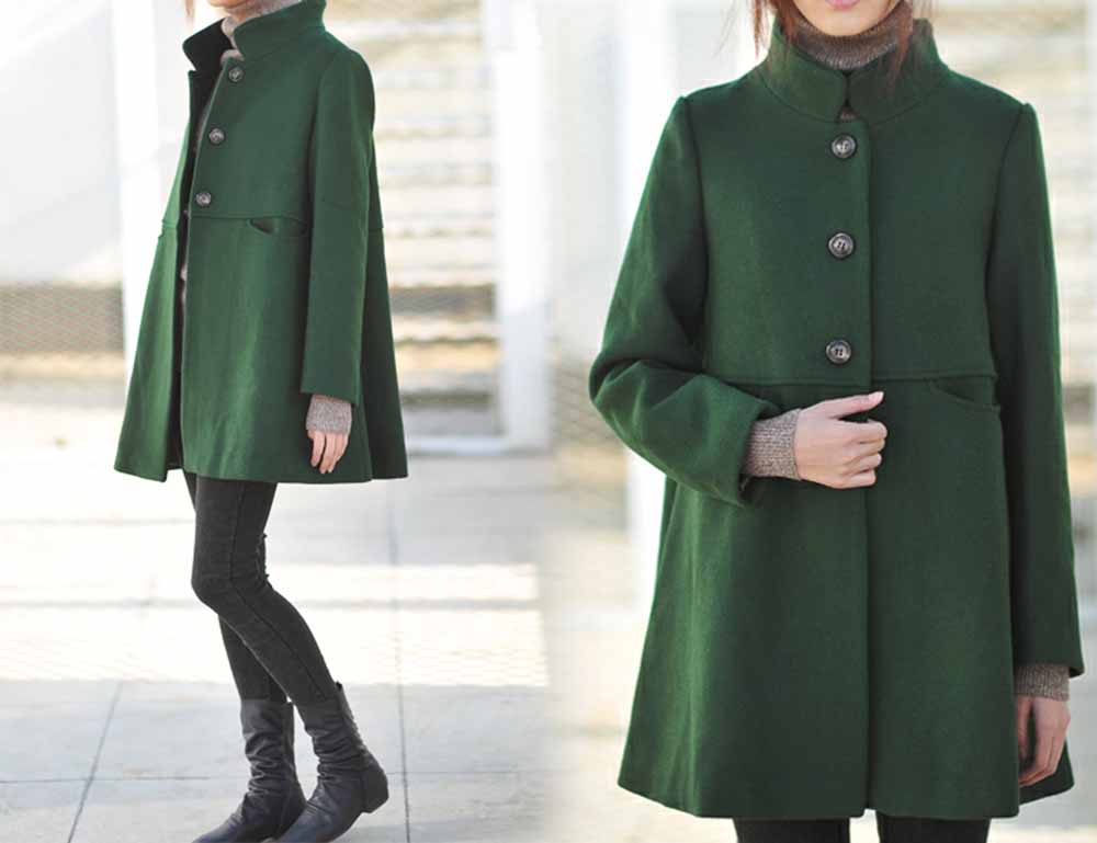 edoa Vintage A Line Wool Coat 