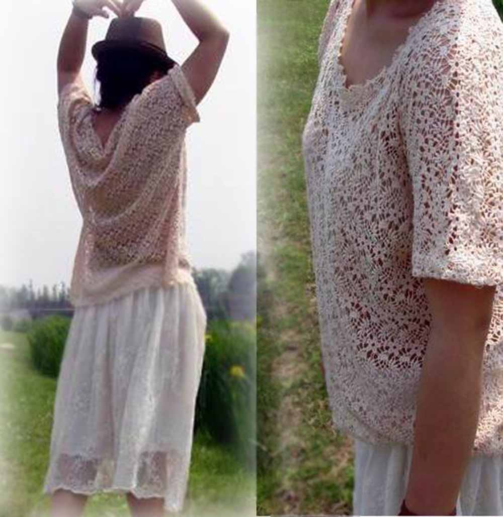edoa Cotton Lace Blouse