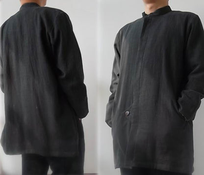 edoa Lined Fly Front Collar Tang Suit