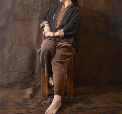 edoa Reversible Mud Silk Cardigan