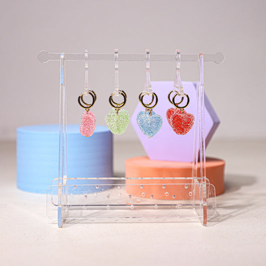 edoa Dopamine Sugar Heart Candy Earrings