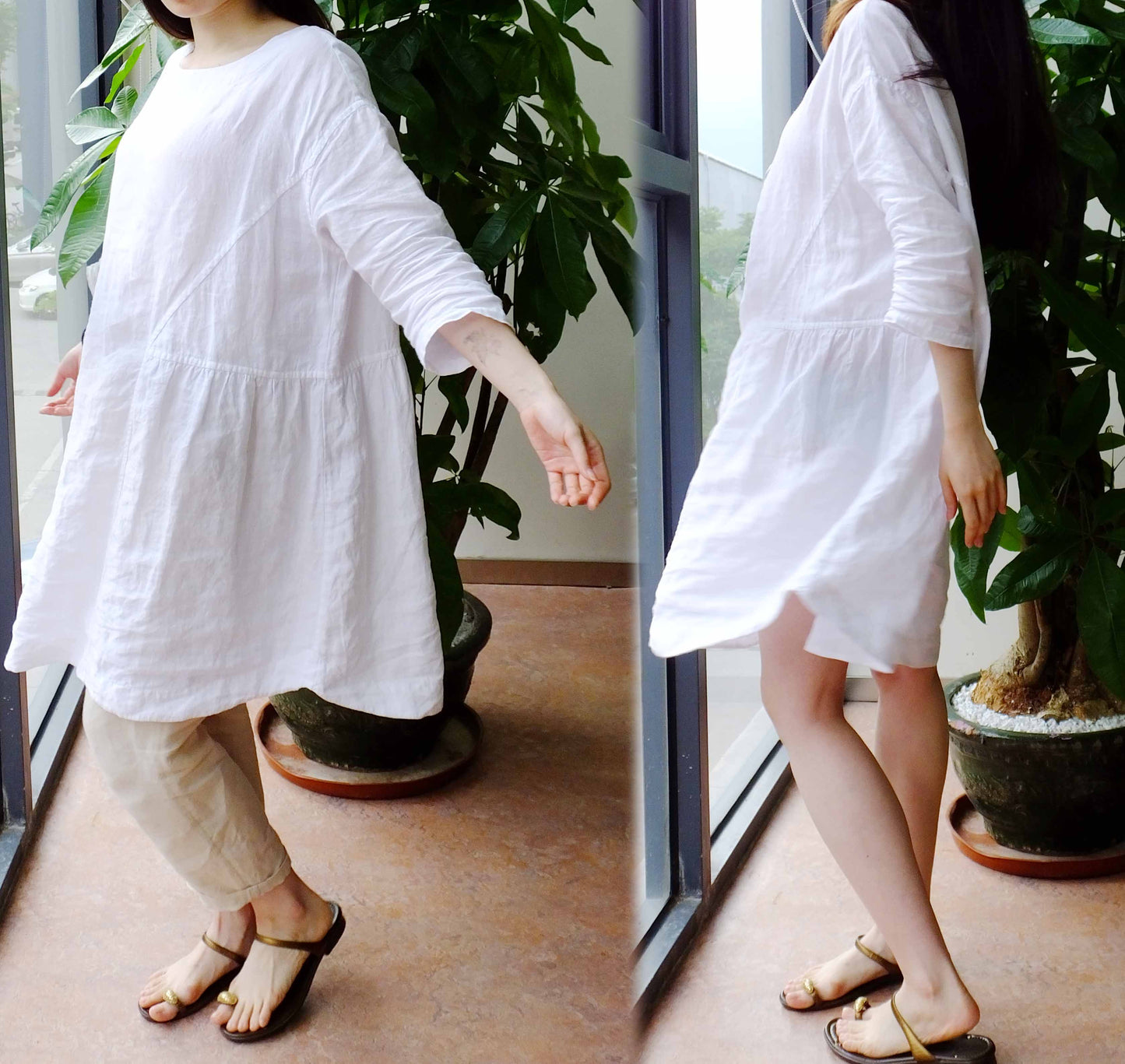 edoa Washed Linen Blouse