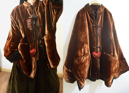 Mulberry Silk Velvet Padded Chinese Jacket ja0081 X300